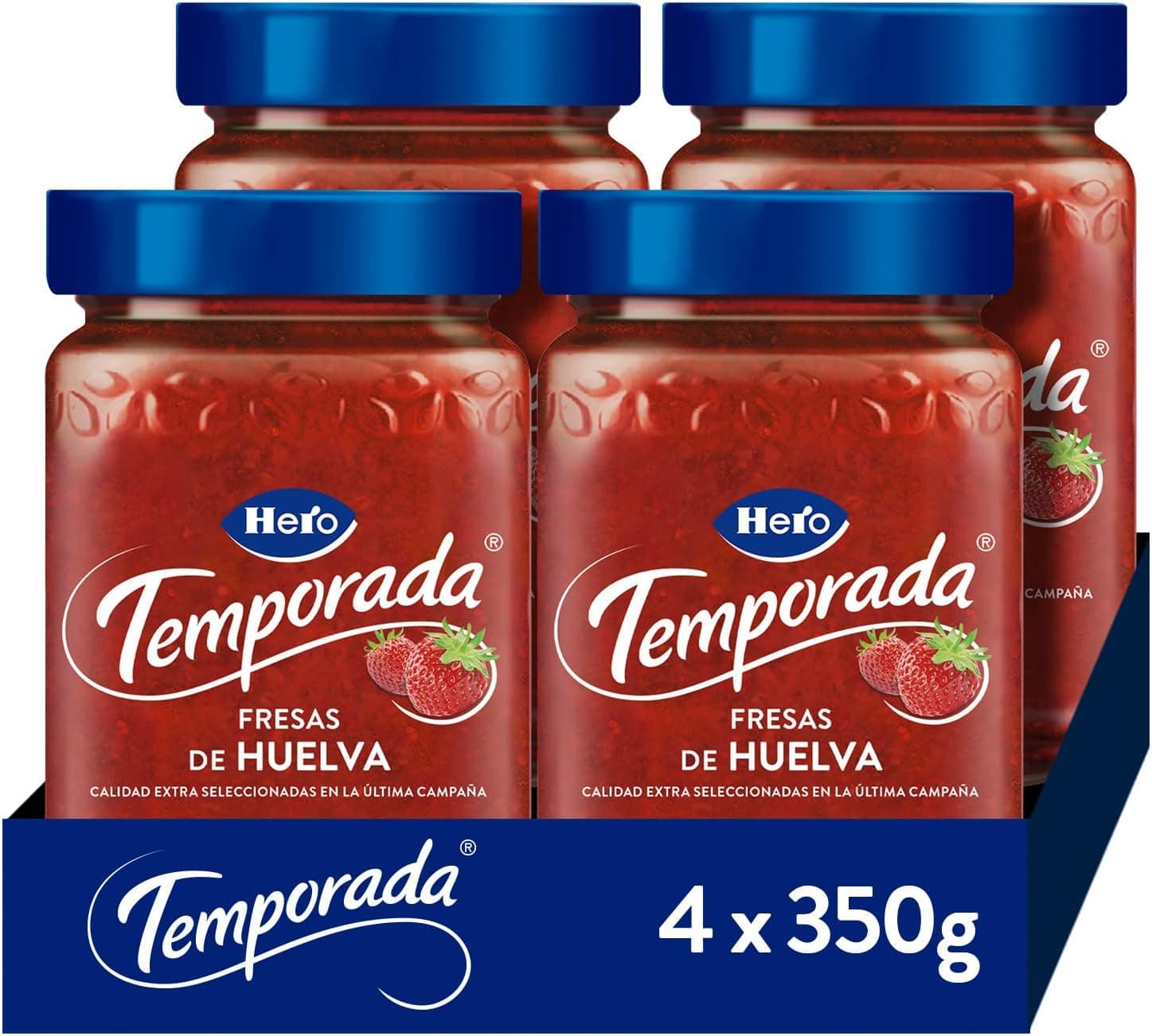 Hero Compota de temporada de morango, conjunto de 4 x 350 g