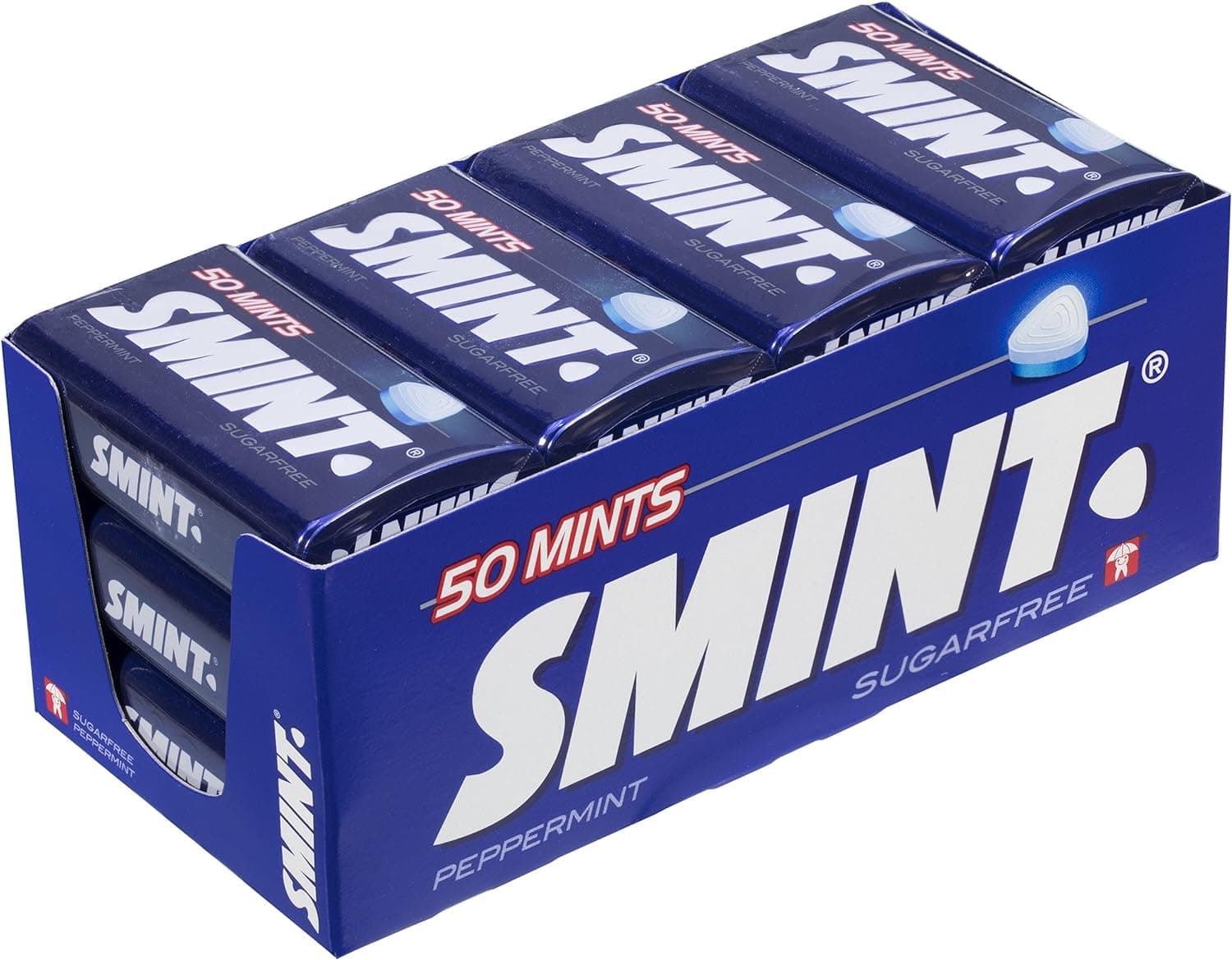Smint Tin Menta, Drageias de Peppermint - 12 unidades de 35 gr. (Total 420 gr.)