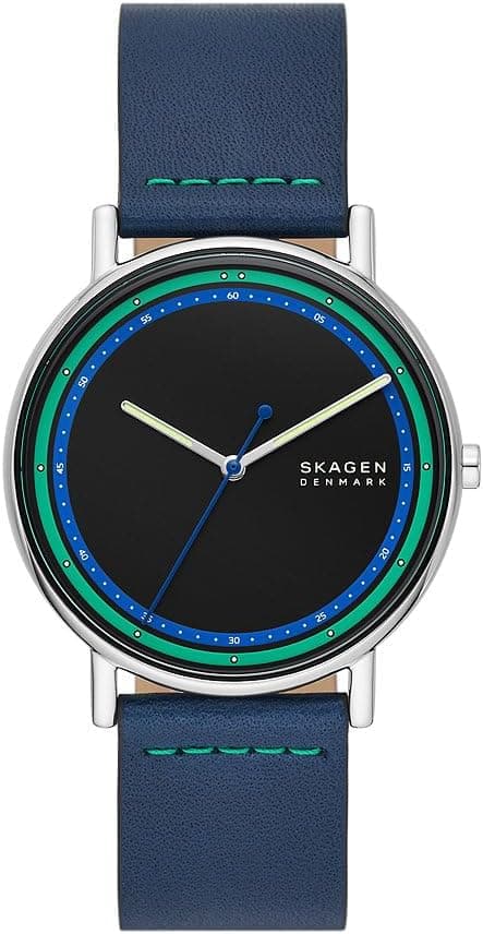 Relógio Masculino Skagen Signatur, Movimento Quartzo com Pulseira de Couro ou Aço Inoxidável