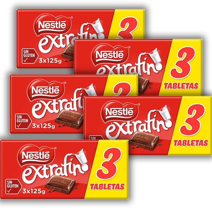 Nestlé Tablet extrafino, de chocolate com leite, 15 x 125 g