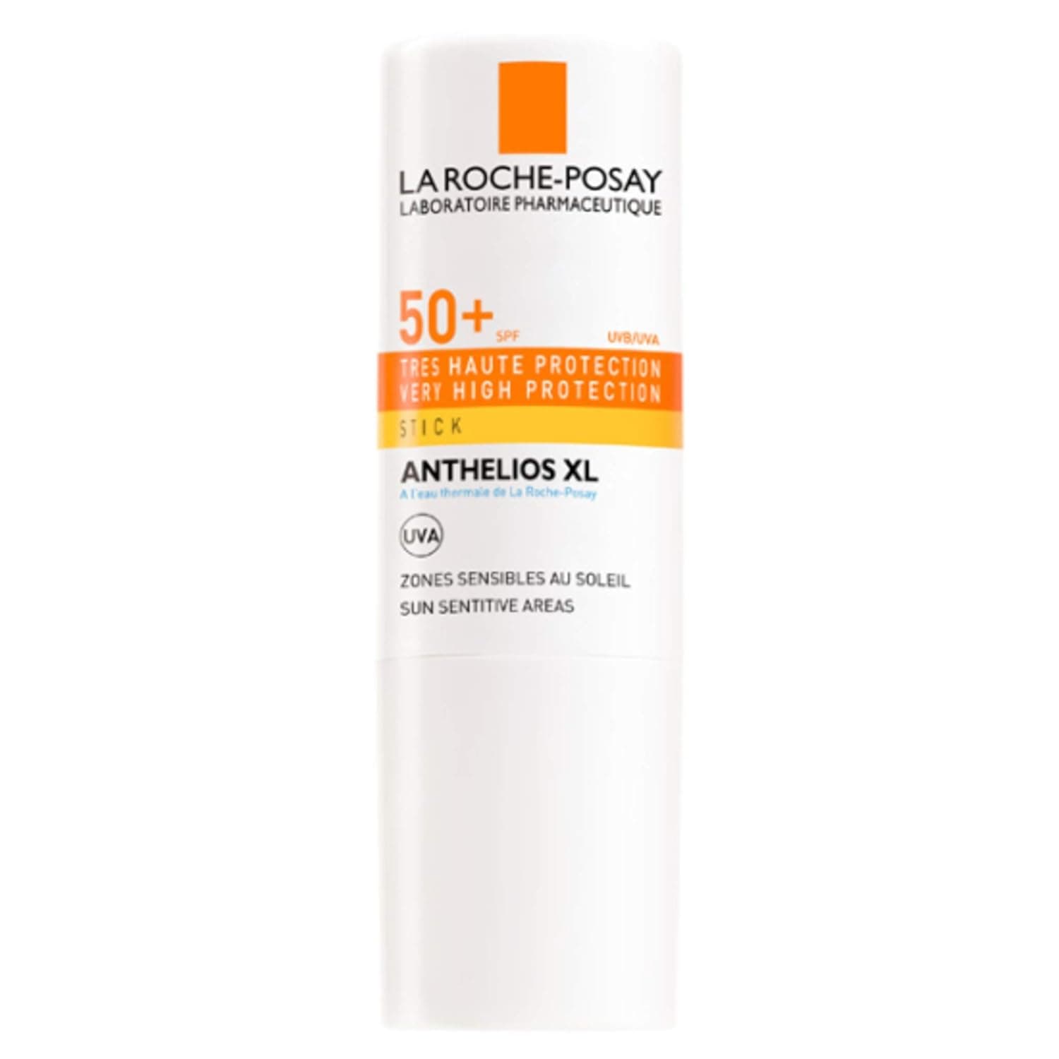La Roche Posay, Anthelios Stick Zonas sensíveis, SPF 50+, protetor solar para rosto e lábios, enriquecido com água térmica e glicerina, para todos os tipos de pele, 9 g
