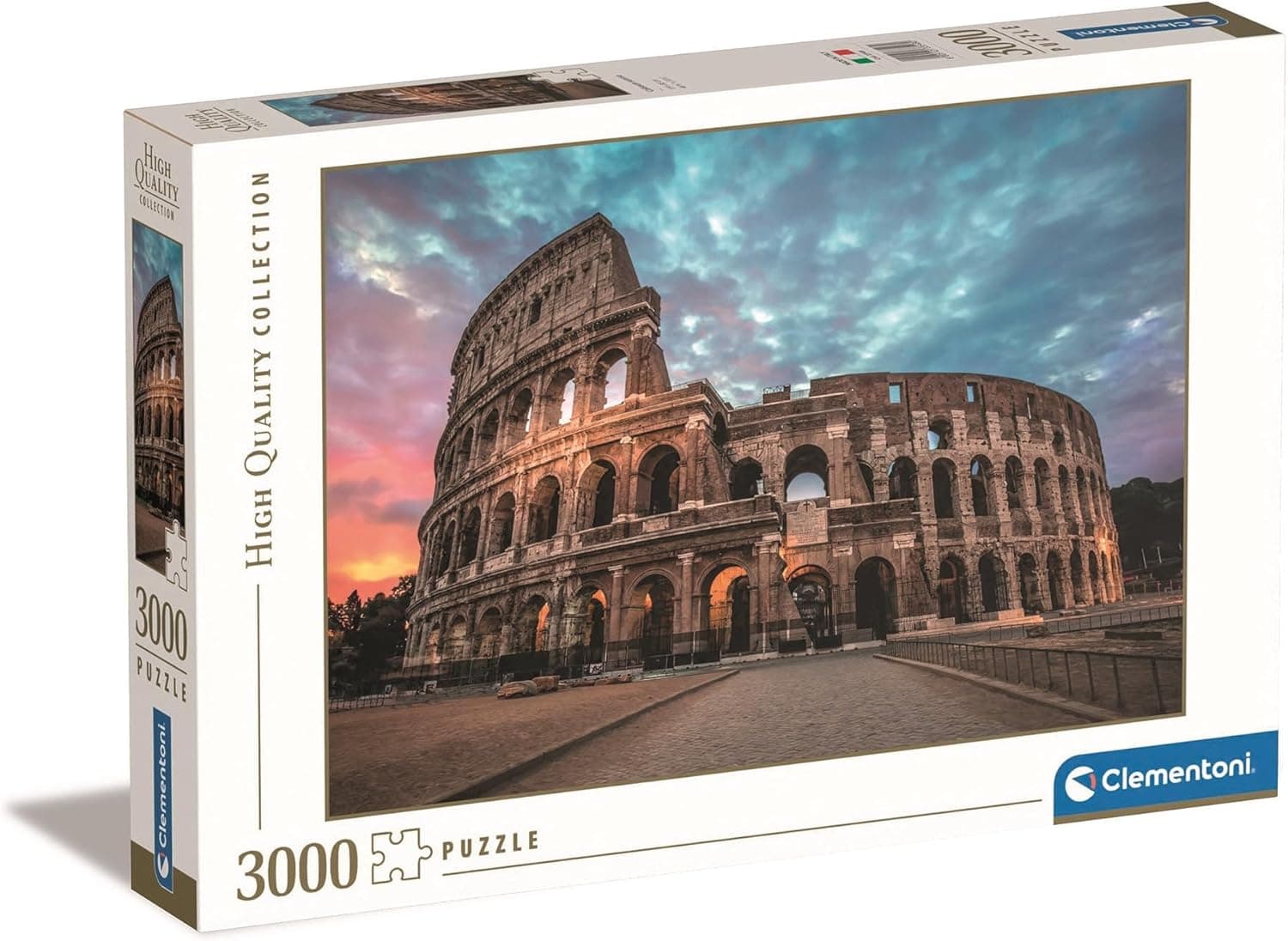 Clementoni Puzzle 3000 peças paisagem o coliseu roma, puzzle adulto de Roma (33548), não cor