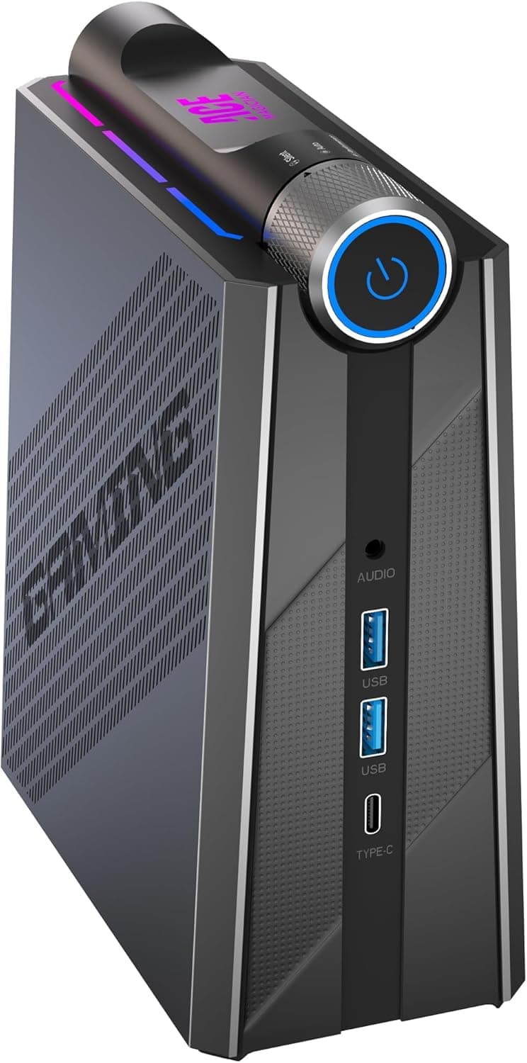 ACEMAGICIAN Mini PC Gaming, AMD Ryzen 9 6900HX (até 4,9 GHz), 16 GB DDR5 512 GB M.2 SSD Mini computadores de mesa, AMD Radeon RX 680M, 3 modo ajustável, RGB/WiFi6, BT 5.2, ventilador duplo