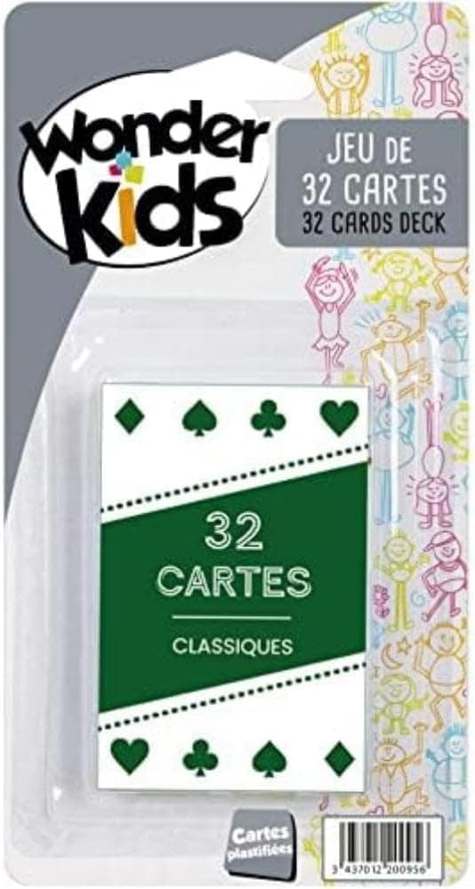 COFALU KIM'PLAY S.A. Jogo de cartas com 32 cartas de 7 a As