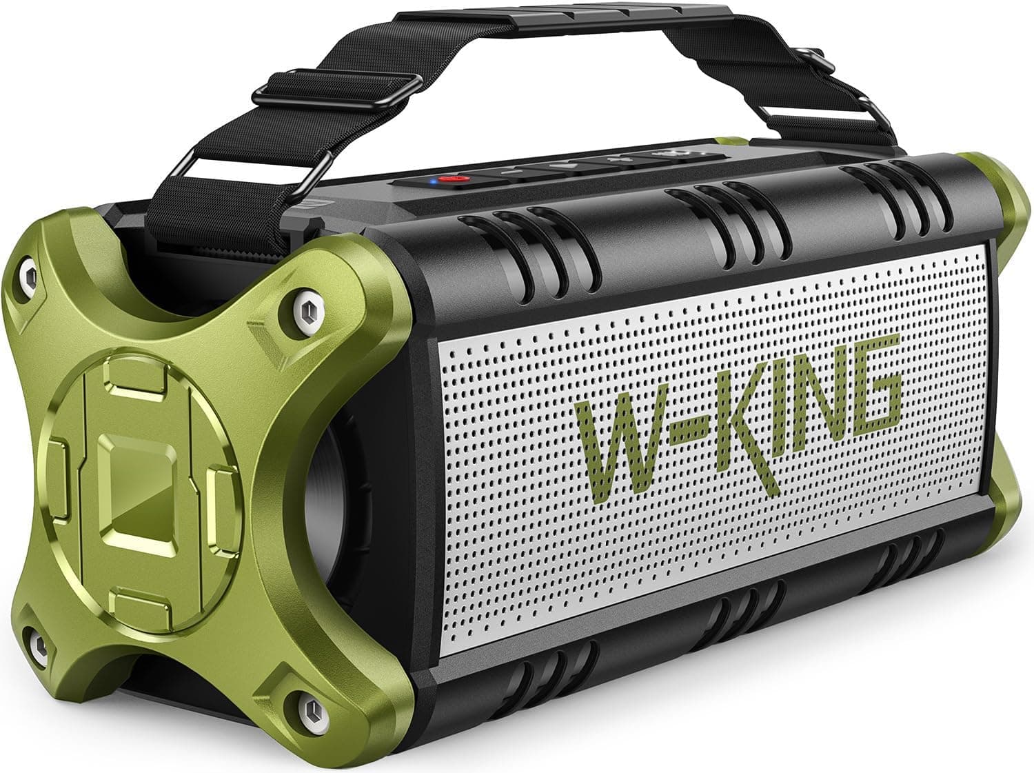 Coluna Bluetooth 50 W (70 W pico), W-KING altifalantes sem fios com 8000 mAh, bateria Power Bank, exterior portáteis IPX6, impermeável, Rich Bass com NFC cartão TF