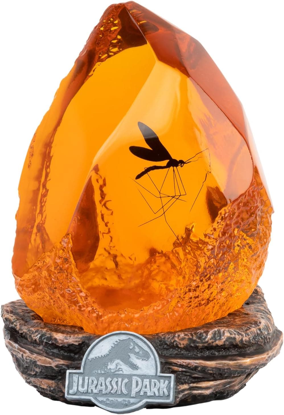 Candeeiro Jurassic Park Mosquito Amber - Candeeiro de secretária com USB ou pilhas - Figura Jurassic Park - Candeeiro de mesa / candeeiro gaming - Candeeiros de mesa de cabeceira: Decoração quarto