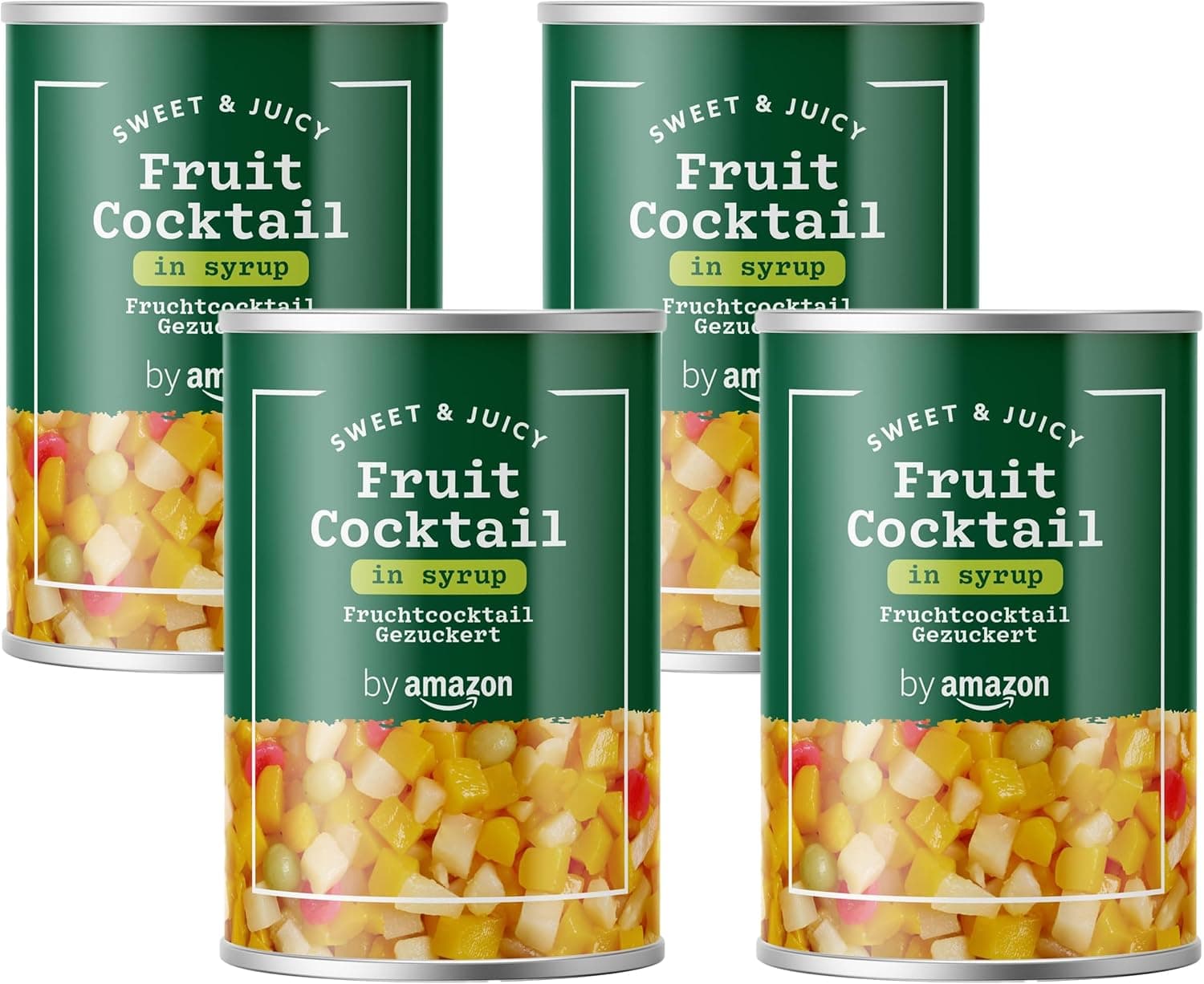 by Amazon Macedónia de frutas em xarope 411 g (embalagem de 4)