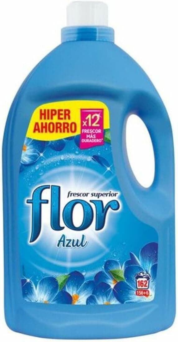 Flor Concentrado Azul | Amaciador de roupa líquido aroma fresco, 3,1 L para 172 doses