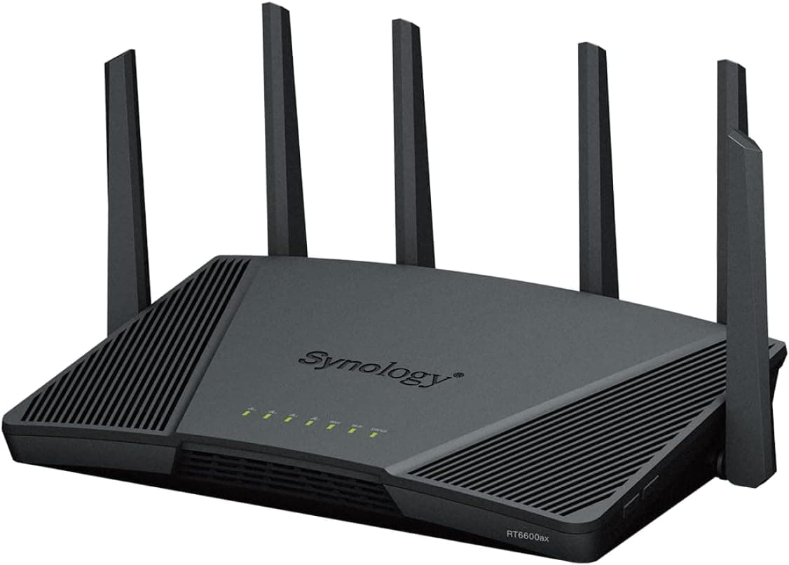 Synology RT6600ax Router WiFi6 1xWAN 3xGbE 1 x 2,5 Gb Router Sans Fil Tri-Bande (2,4 GHz / 5 GHz) Noir