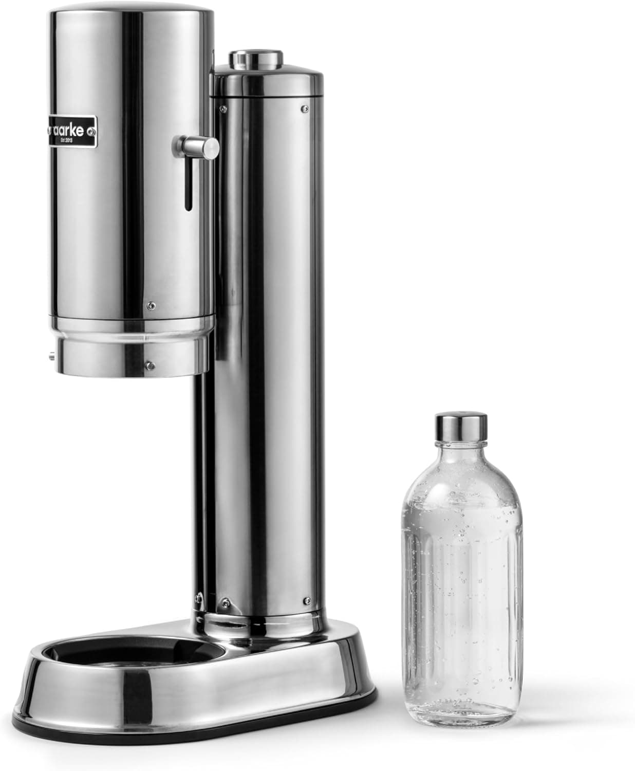 Aarke Carbonator Pro, máquina de fazer água com gás, com garrafa de vidro, acabamento em aço