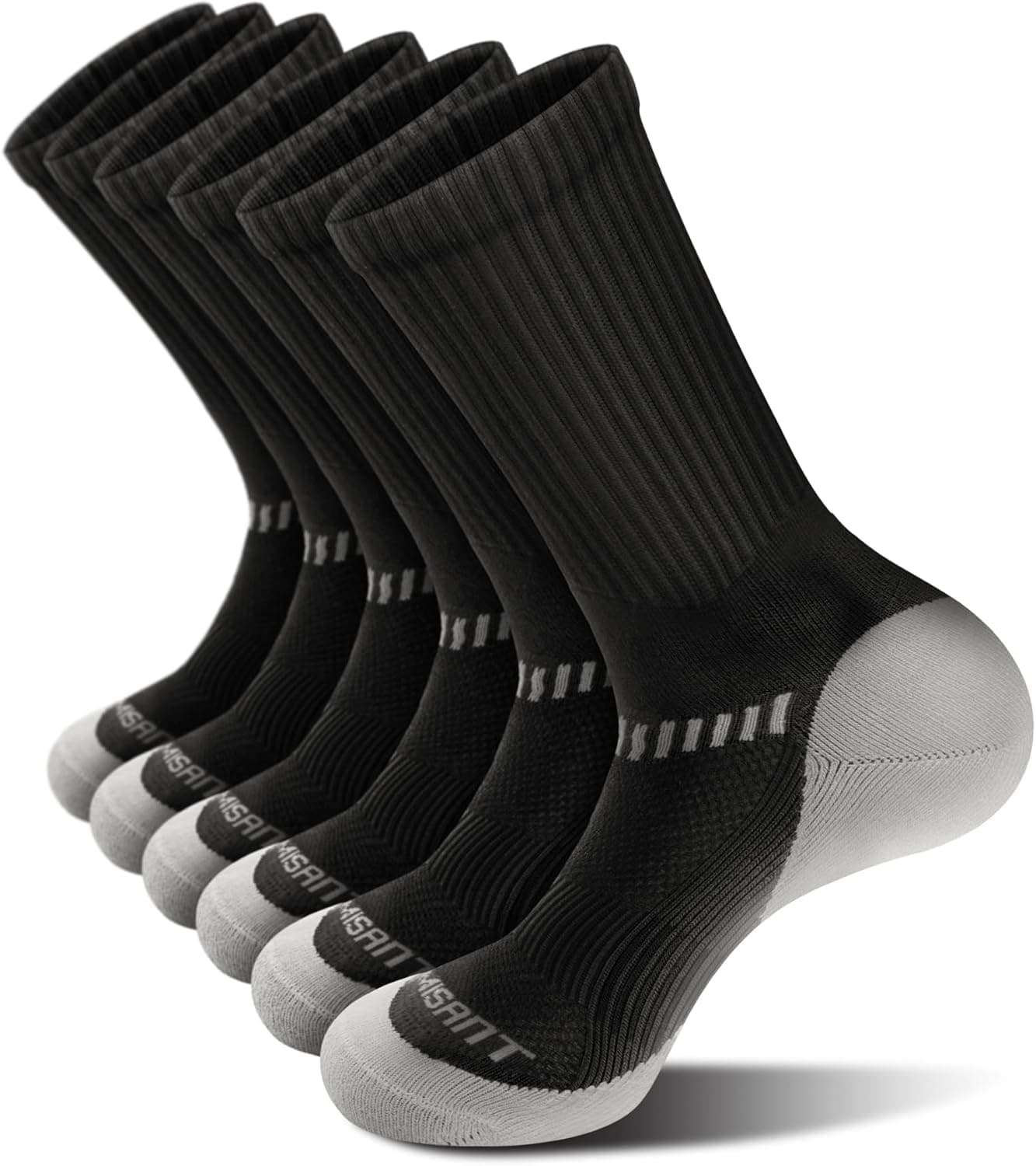 BULLIANT Meias de desporto compressivas para homem, 6 pares