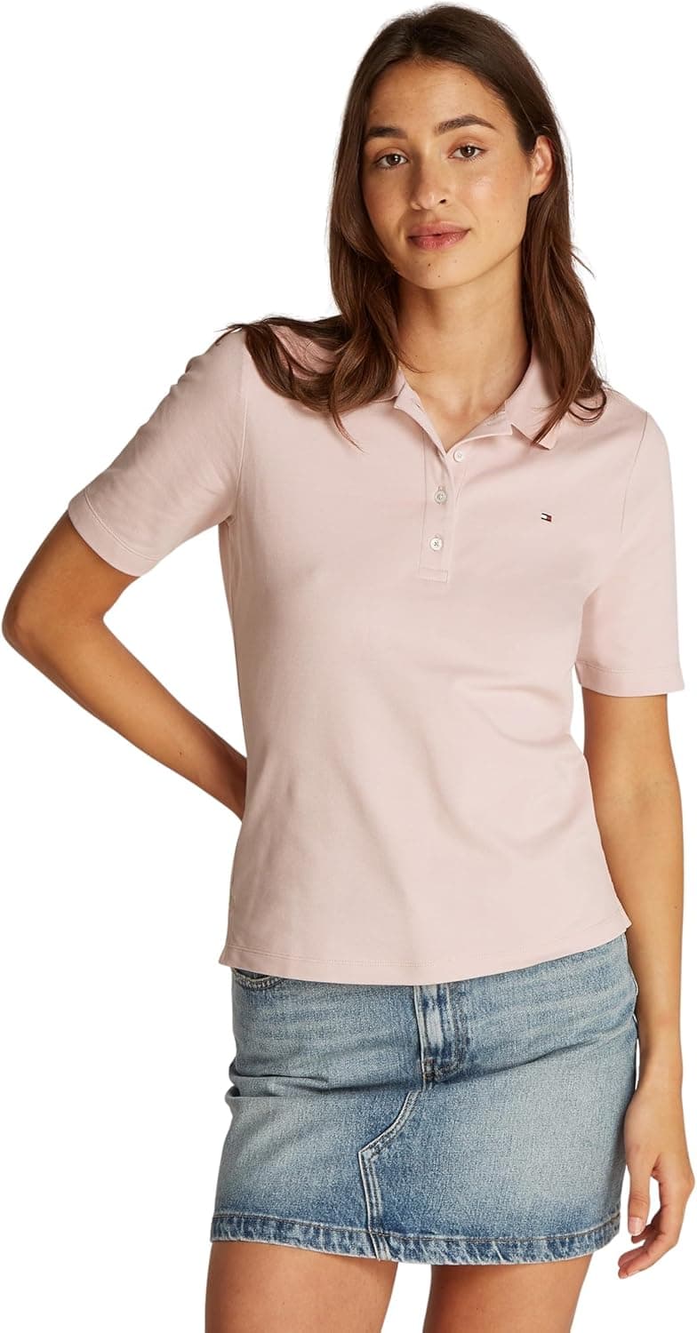 Tommy Hilfiger Polo de manga curta para mulher regular Fit