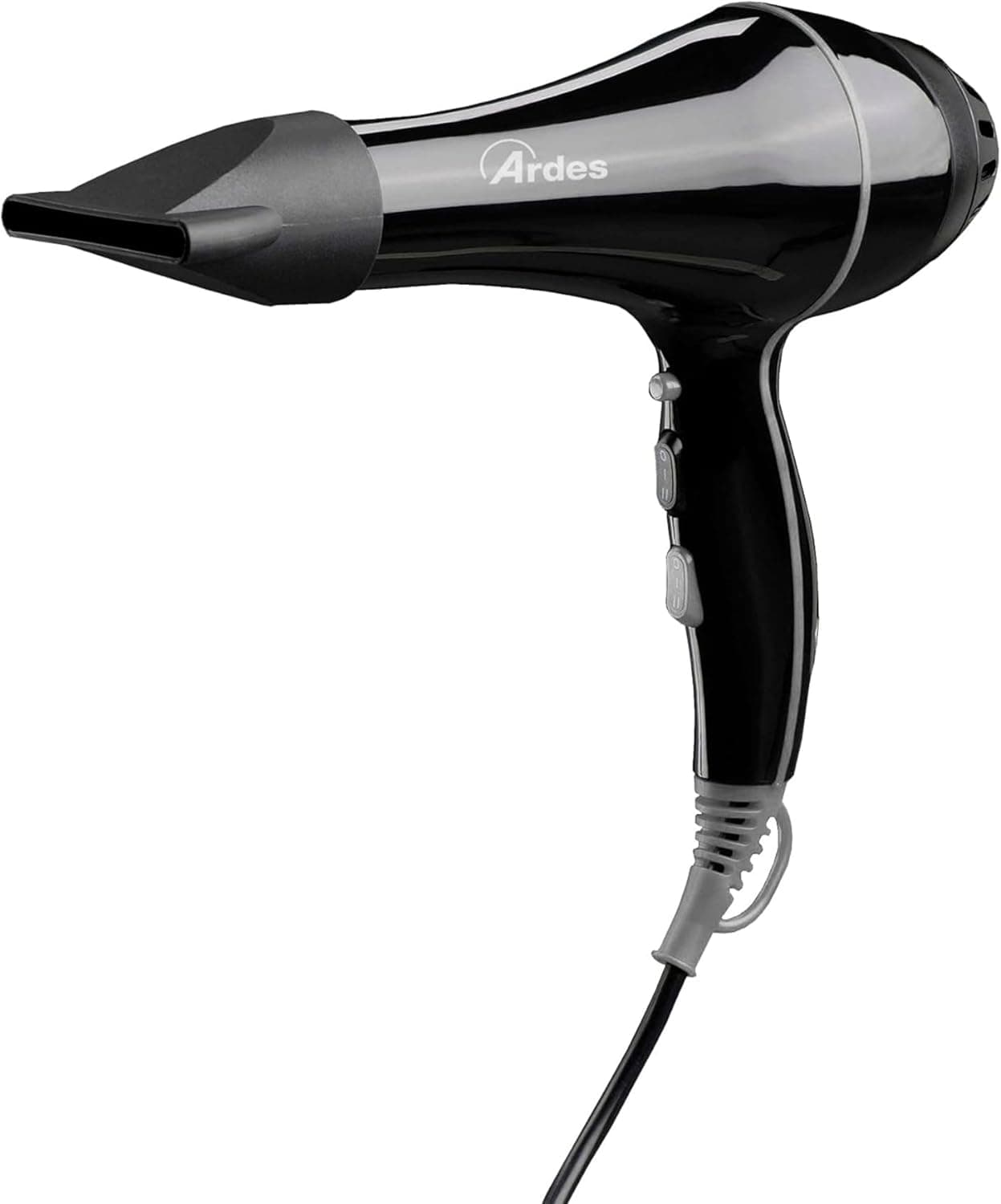 ARDES ARM355D STYLO PRO Secador de cabelo secador de cabelo profissional com motor CA - secador de cabelo 2 acessórios difusor e concentrador de ar secador com filtro removível, gancho, cabo comprido