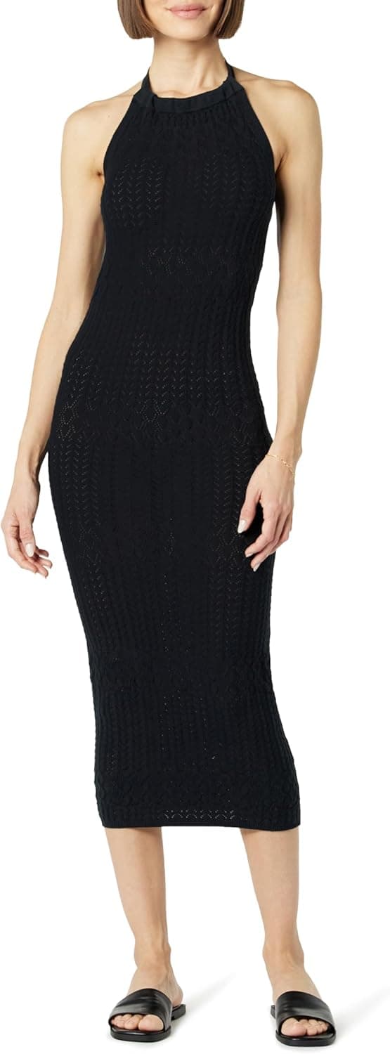 The Drop Jayla | Vestido midi casual em crochet com alças para mulher