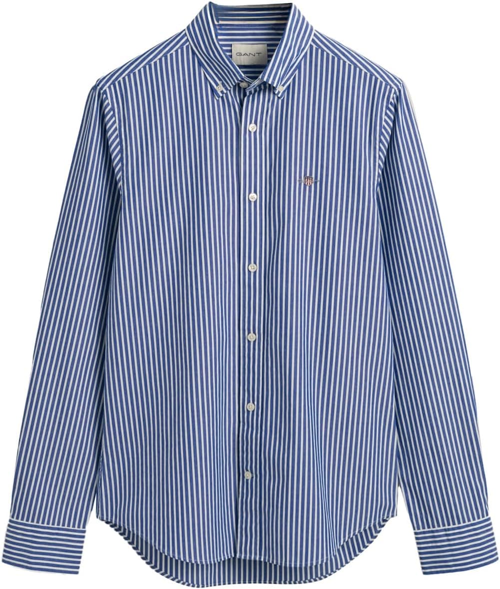 GANT Slim Poplin Stripe | Camisa às riscas slim fit para homem