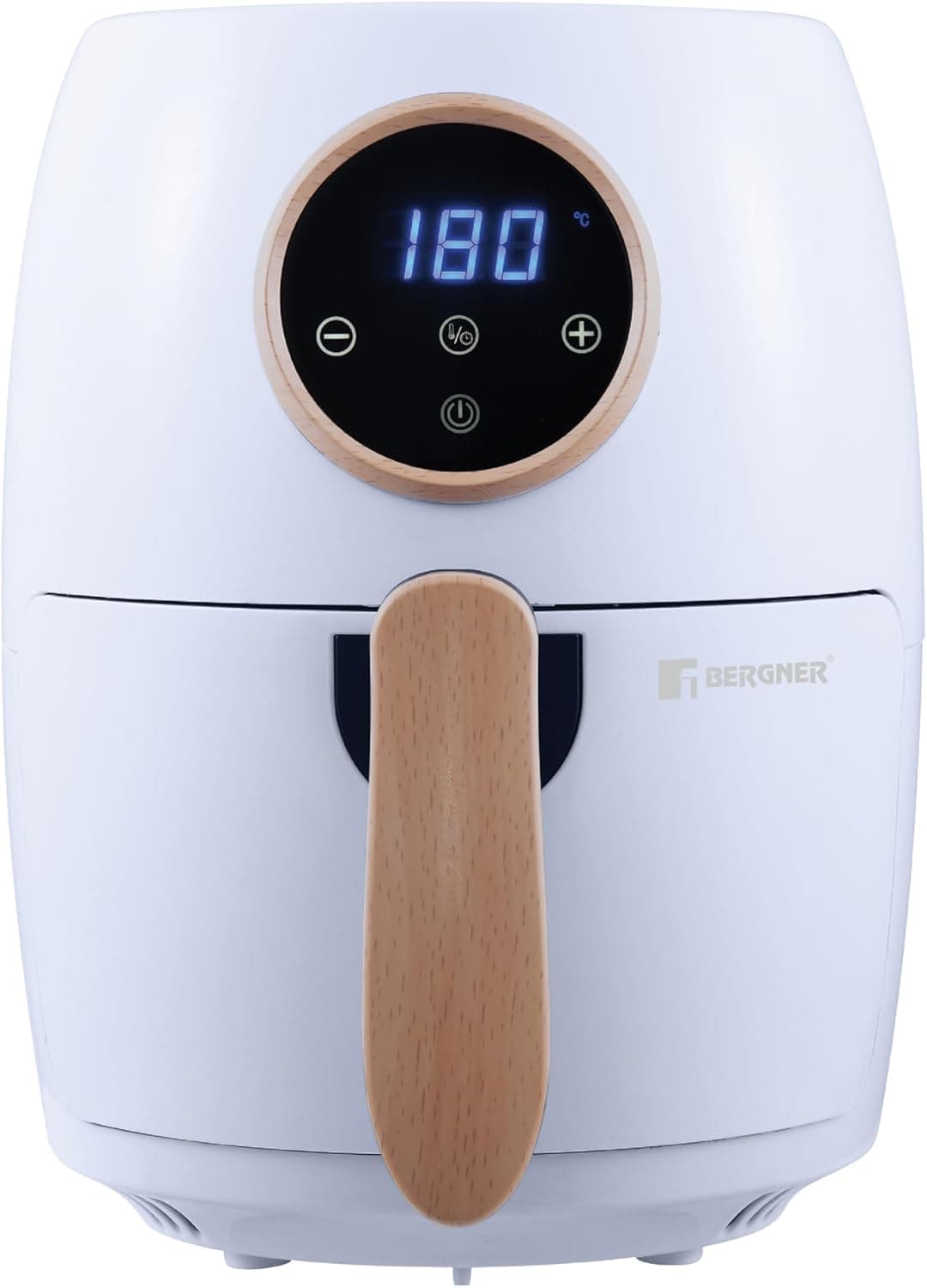 Bergner Copper Fritadeira de ar 4,8 litros, 1300 w, temporizador de 30 minutos, temperatura ajustável, cesta e revestimento anti-aderente, Air Fryer seguro ao toque, sem apenas óleo, cobre