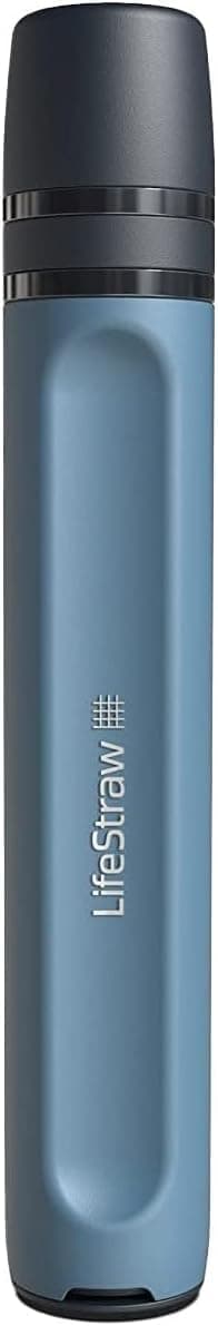 LifeStraw Peak Series - Personal Water Filtro Straw for Backup Filtration, emergência, sobrevivência e hidratação ultra-leve, azul montanha