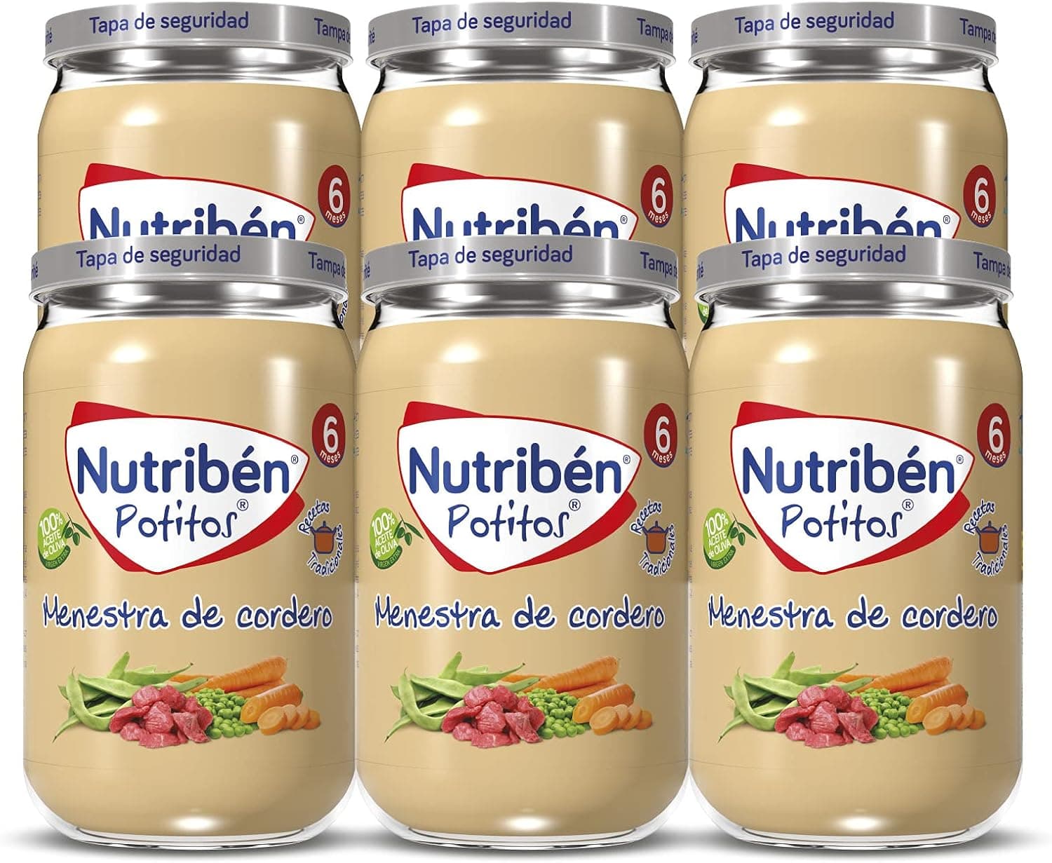 Nutribén Pequenos de mostra de cordeiro, a partir dos 6 meses, pack 6 x 235 g