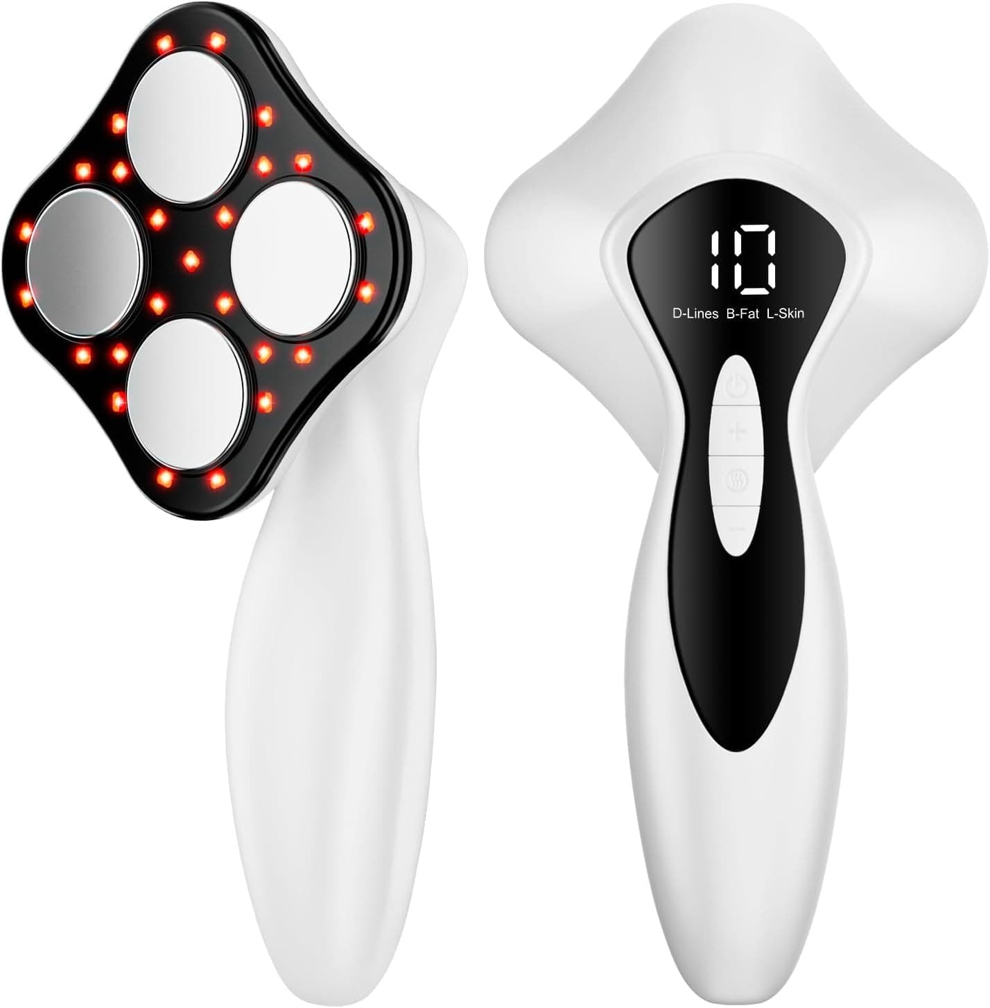Massajador anticelulite eletrónico, eficiência clinicamente testada, massajador anti-celulite para mulheres e homens para massagem na cintura, abdómen, glúteos, braços, pernas e costas (branco)