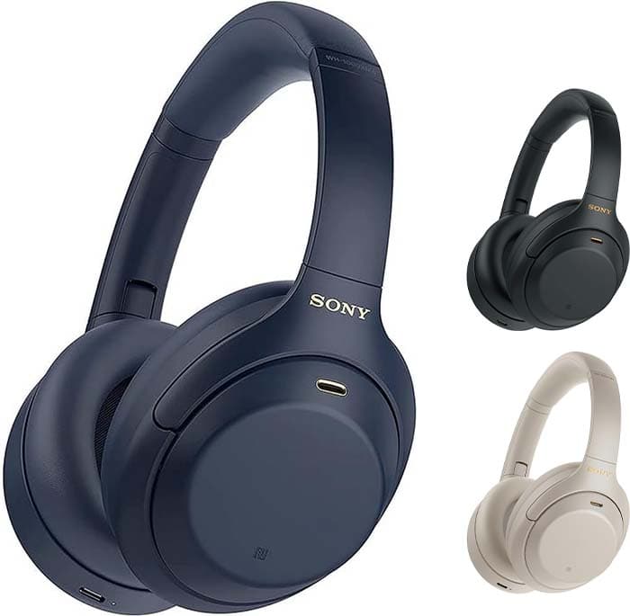 Sony WH1000XM4L.CE7 Auriculares sem fios circumaurais com cancelamento de ruído, autonomia de 30 horas, para Alexa, Siri e Google Assistente com microfone, azul meia-noite (azul meia-noite)