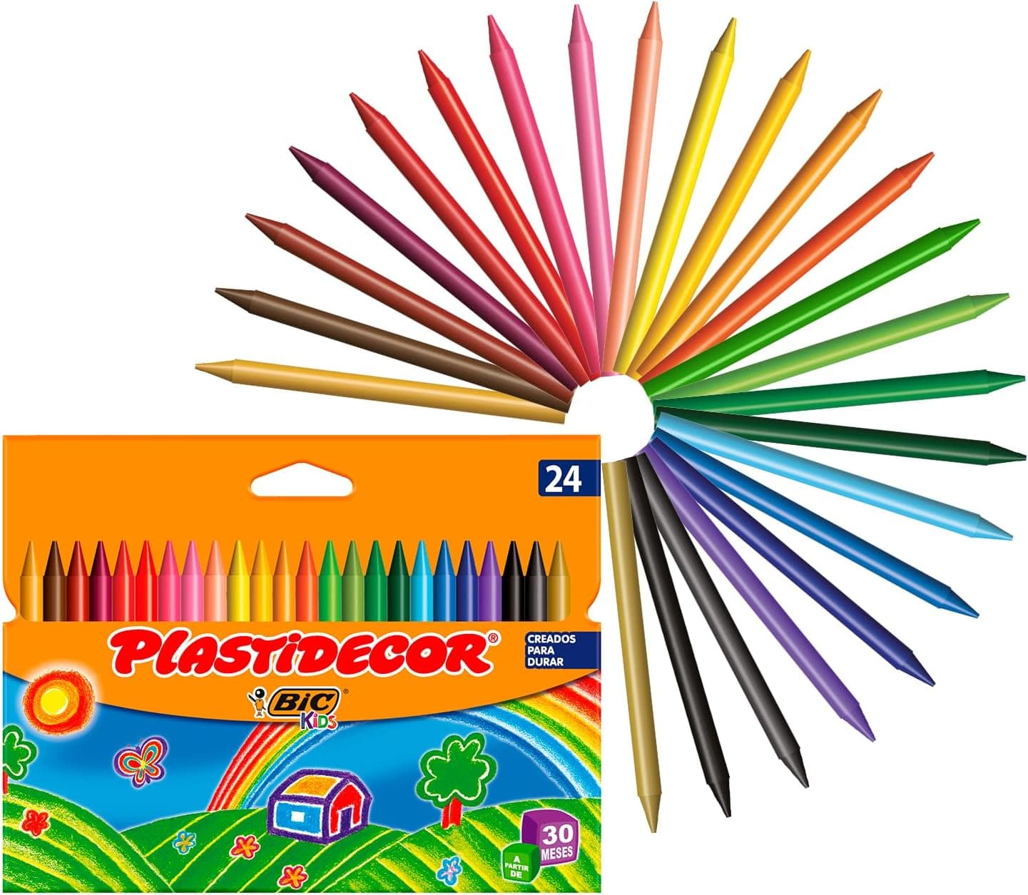 BIC Plastidecor, Lápis de cera de cor, conjunto de 12 unidades