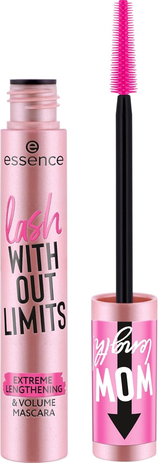 Essence Cosméticos máscara WITHOUT LIMITS EXTREME LENGTHENING & VOLUME, de longa duração, volume ultra-preto, alongar, 13 ml
