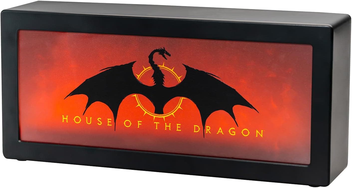 Grupo Erik Candeeiro Game de Tronos a casa do dragão - candeeiro de secretária ou candeeiro de parede - candeeiro Gaming USB e pilhas l jogo de tronos presentes, decoração jogo de tronos merchandising