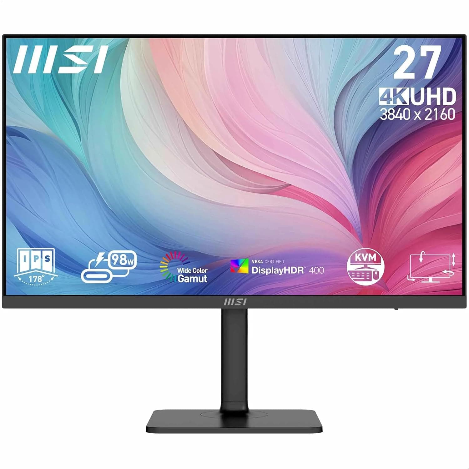 MSI Modern MD272UPHG | Monitor 27 polegadas UHD 4K IPS com regulação ergonómica e múltiplas ligações