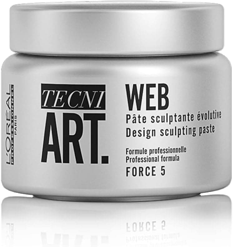 L'Oréal Professionnel, Cera para cabelo homem, fixação, esculpe, modela e define o cabelo, acabamento natural e brilhante, Web, TECNIART, 150 ml