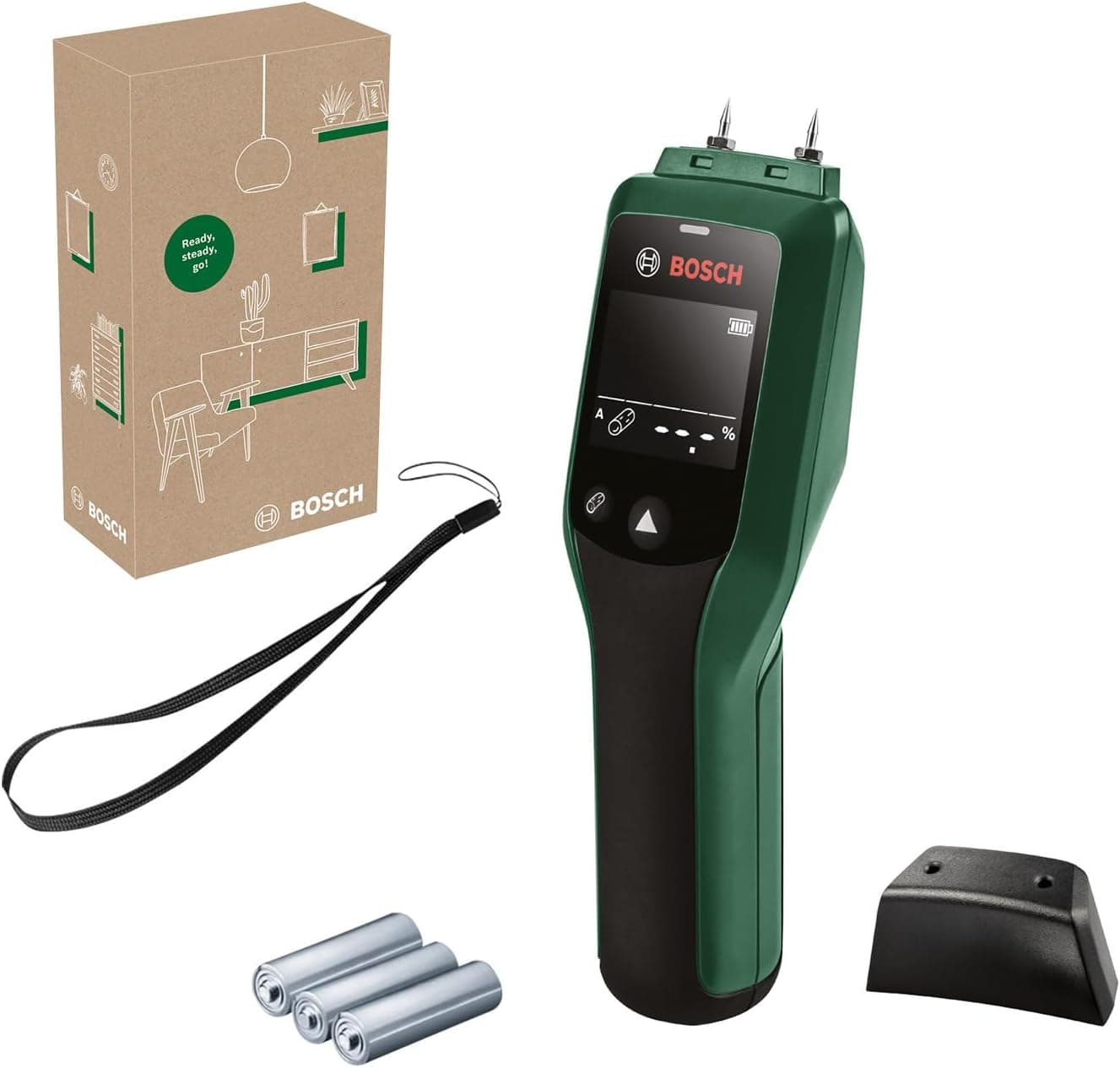 Bosch UniversalHumid | Medidor de humidade para madeira com indicação LED e seleção de grupo de madeira