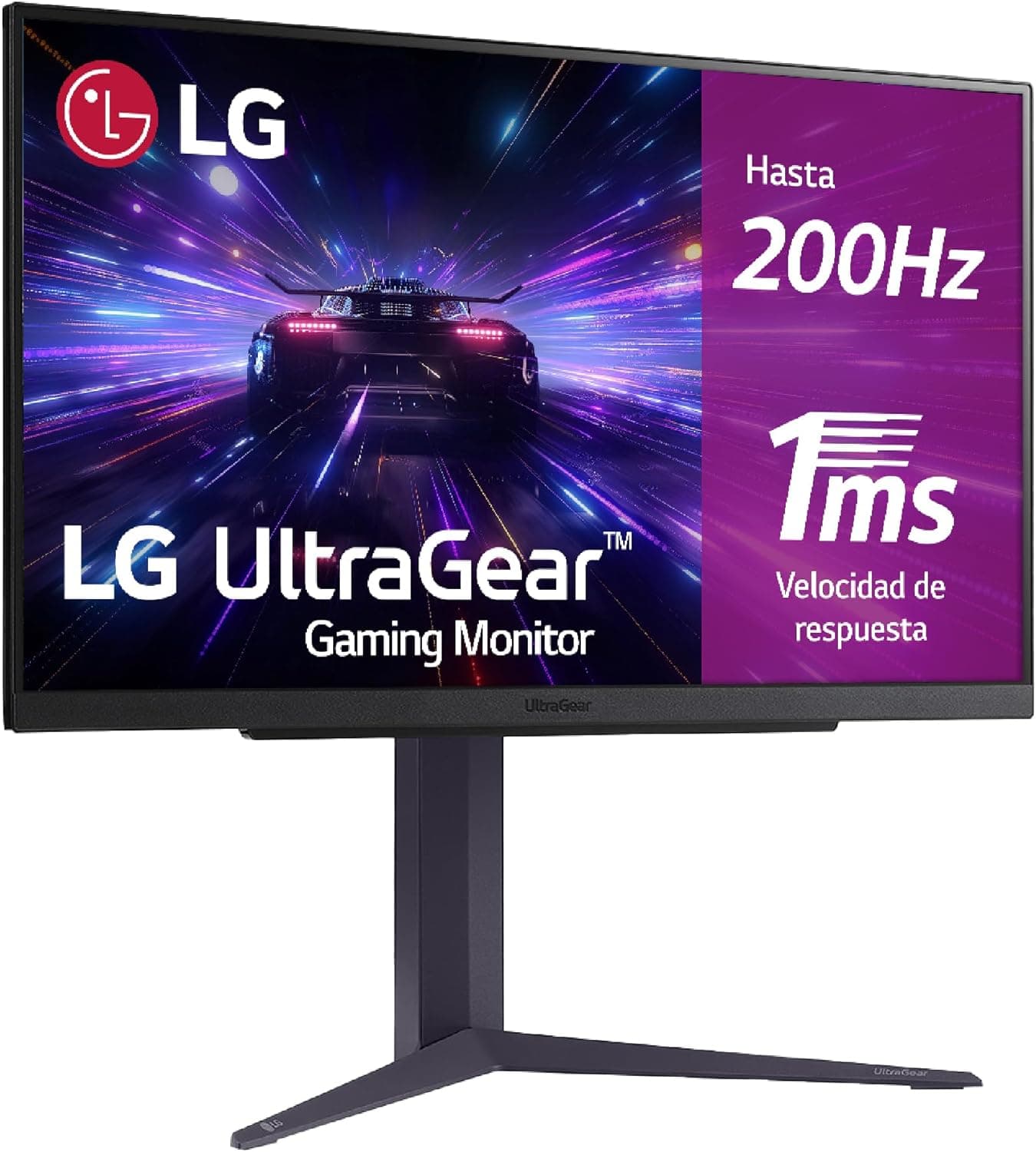 LG 27GS85Q-B Monitor ultragear, 27 polegadas, 2560 x 1440, painel Nano IPS, 16:9, HDMI, 1 ms, 200Hz, FreeSync, conectividade universal, cor púrpura cinzento