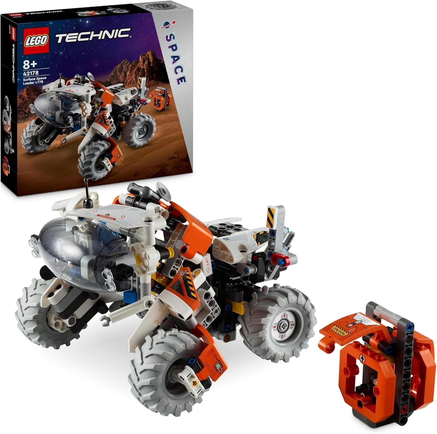 LEGO Technic Carregadora espacial de superfície LT78 brinquedo de construção do espaço com veículo e guindaste, jogo imaginativo para exploradores, presente para meninos e meninas de 8 anos ou mais,