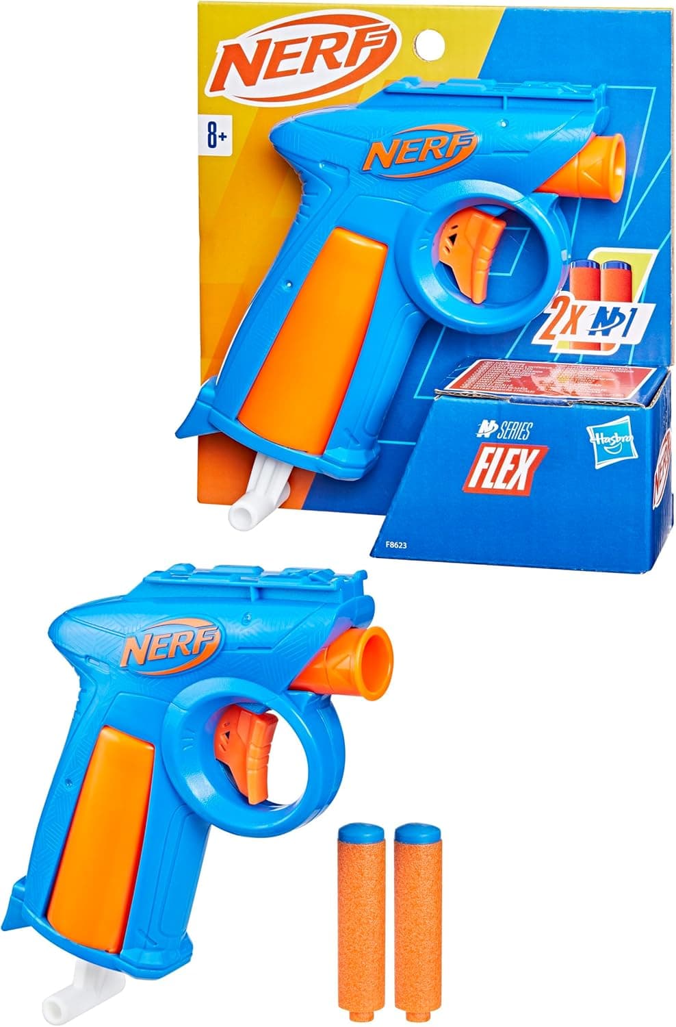 Nerf N Series, lançador Flex, 2 dardos Nerf N1 compatíveis apenas com os lançadores Nerf N Series