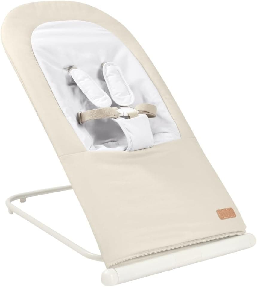 BÉABA, Rede de rede dobrável, 3 reutilizáveis em 1 botão, ultra compacta e fina, arnês de 5 pontos, sistema de dobragem patenteado, 100% algodão, até 15 kg, capa de transporte incluída, Eazy Relax