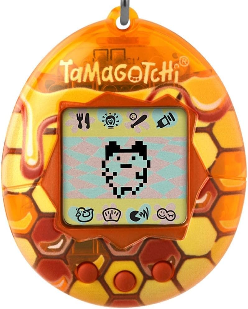 BANDAI - Tamagotchi Animal de estimação virtual original Pure Honey 42977 multicor - Nutre, treina e crie laços com o seu amigo virtual - brinquedo eletrónico para maiores de 8 anos