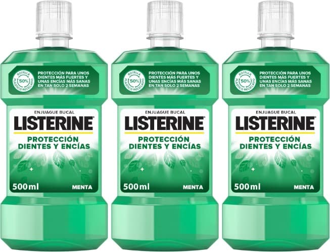 Listerine Proteção de dentes e gengivas, 500 ml x 3