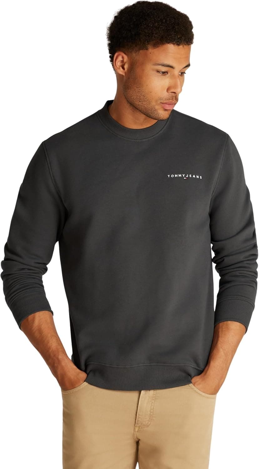 Tommy Jeans Camisola de homem linear com gola redonda