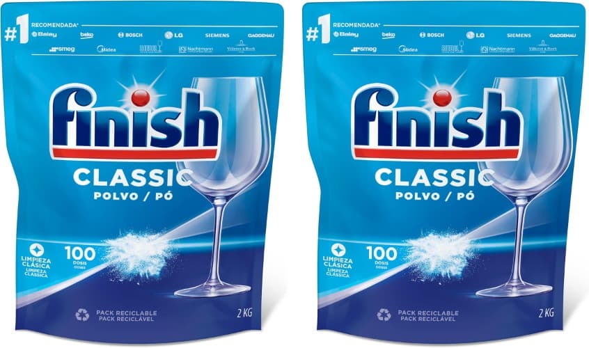 Finish ECO Recarga Lava-louças Pó | Detergente em pó ecológico para máquina de lavar loiça, 2 kg, limpeza profunda e dose ajustável