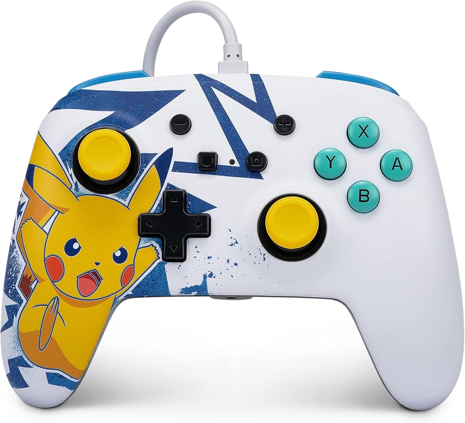 PowerA Comando com fio melhorado para Nintendo Switch - Pikachu High Voltage