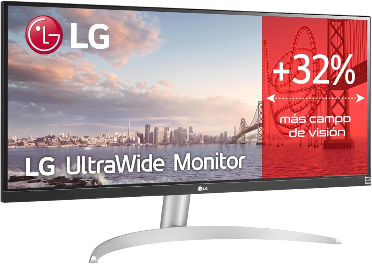 LG 29WQ600-W Monitor UltraWide ultrapanorâmico de 29 polegadas, 21:9, painel IPS: 2560x1080, 300cd/m², 1000:1, sRGB 99%, HDMIx1, DPx1, altifalantes estéreo de 7W com tecnologia máxima x áudio Cor