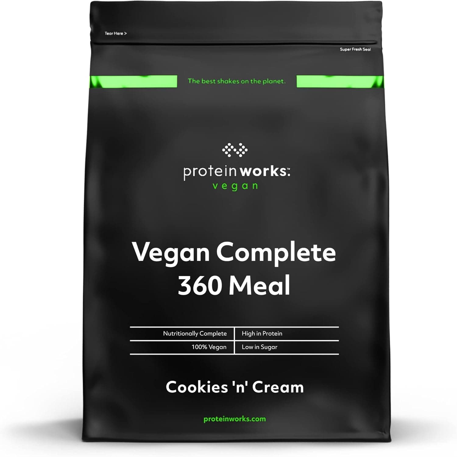 THE PROTEIN WORKS Complete 360 ​​Meal | Bolachas com Nata| Nutricionalmente equilibrado, 100% vegano | comida rápida e acessível | 2 kg