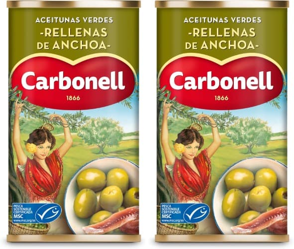 Carbonell | Azeitonas recheadas com anchova 150 g x 2