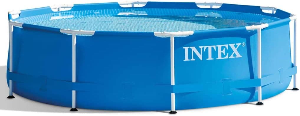 Intex 28202UK 10 ft x 30 in Metal Frame Swimming Pool com filtro de bomba, 4,485 liters, azul, 305 x 76 cm
