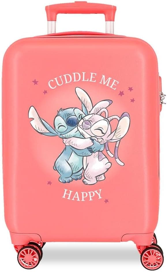 Disney Adorable Stitch Moods | Mala de cabine rígida com 4 rodas e fecho de combinação para crianças
