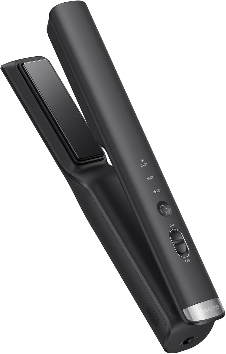 Dreame Hair Glamour Ferro de cabelo, alisador de cabelo sem fios portátil 2 em 1, iões negativos, distribuição uniforme de calor, três níveis de temperatura, preto