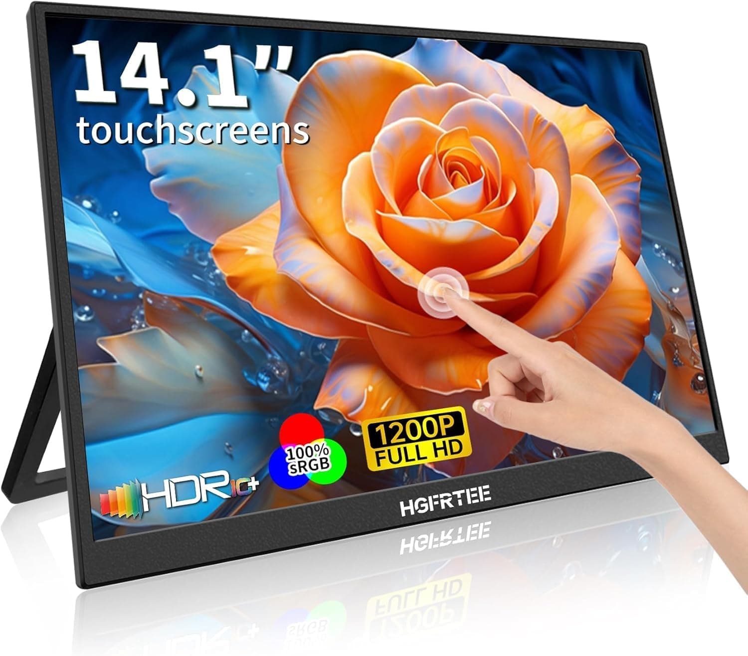 Monitor portátil tátil de 15,6 polegadas, FHD IPS 1080P táctil USB C externo monitor de viagem com mini HDMI/tipo-C para portátil, PC, PS4/PS5, Xbox
