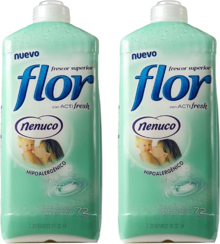 Flor Nenuco - Suavizante para roupa concentrada, 59 lavagens x 2 - 1062 ml x 2