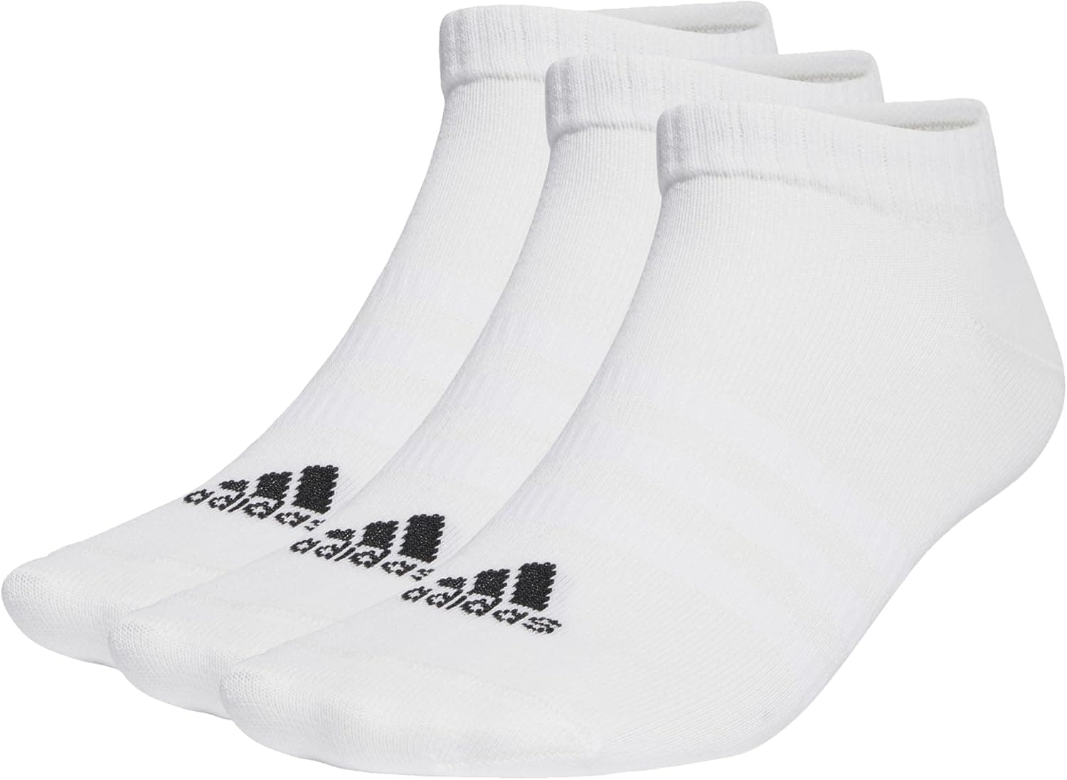 adidas Meias Desportivas Finas e Leves de Corte Baixo 3 Pares Calcetines Unissex adulto