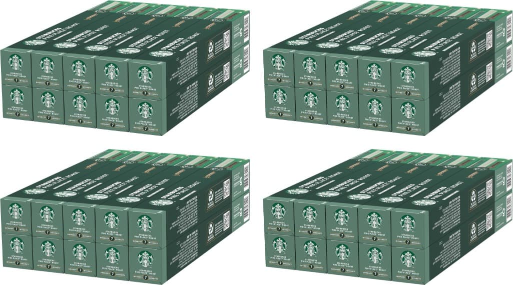 STARBUCKS Pike Place Roast | Cápsulas de café torrado médio compatíveis com Nespresso pack de 100 unidades x 4