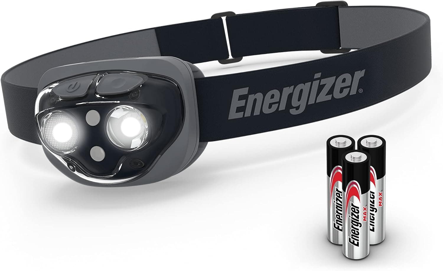Energizer Lanterna frontal LED, luz frontal cabeça, lanterna de campismo, desporto, 360 lúmenes, pilhas incluídas